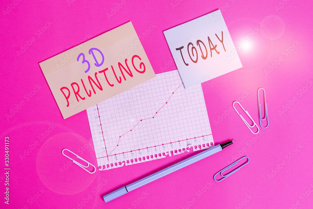 Word writing text 3D Printing. Business photo showcasing making a ...