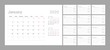 © dimakostrov - Wall calendar template for 2021 year. Planner diary in a minimalist style. Week Starts on Monday. Set of 12 Months. Ready for print.