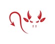 devil horns logo icon vector illustration design