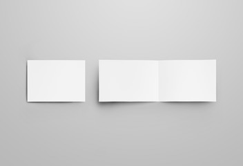 Poster - Mockup of horizontal landscape for business, isolated on gray background.