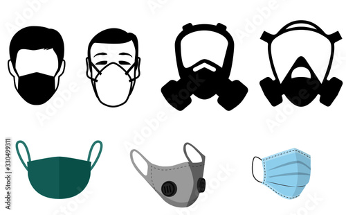 Fotografía Face masks gas mask wirus bakteria anti