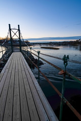 Wall Mural - Sunrise in York Harbor from Wiggly Bridge - York, Maine.