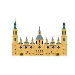 Canvas Print - Basilica del Pilar cathedral in Zaragoza city Spain