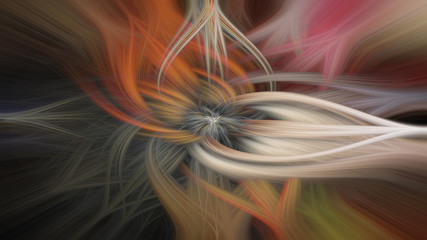 Wall Mural - Abstract Twisted Light Fibers