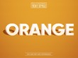 3D orange modern elegant text effect