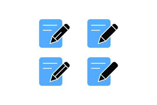 Write icon set, text icon