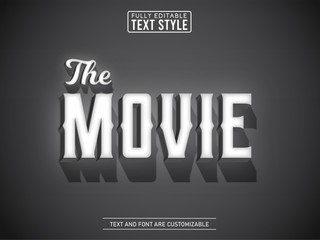 Old vintage movie editable text effect