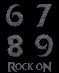 Rock On Alphabet - 3D illustration