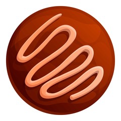 Poster - Chocolate cream biscuit icon. Cartoon of chocolate cream biscuit vector icon for web design isolated on white background