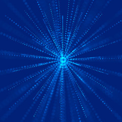 Poster - abstract 3d sphere made of points. futuristic technology style. sphere particles. background . plexu