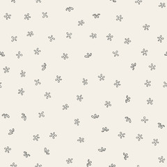 Wall Mural - Seamless abstract floral pattern. Vector background with small minimalistic flowers. Trendy spring summer texture for your design
