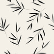 Seamless pattern. Bamboo leaf background. Floral seamless texture with leaves. Vector illustration