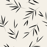 Fototapeta Sypialnia - Seamless pattern. Bamboo leaf background. Floral seamless texture with leaves. Vector illustration
