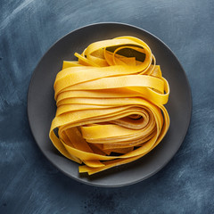 Wall Mural - Homemade pasta served on plate