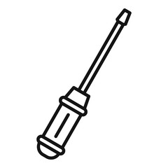 Poster - Phone repair screwdriver icon. Outline phone repair screwdriver vector icon for web design isolated on white background