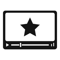 Poster - Star cinema video player icon. Simple illustration of star cinema video player vector icon for web design isolated on white background