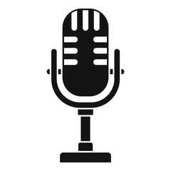 Poster - Studio microphone icon. Simple illustration of studio microphone vector icon for web design isolated on white background