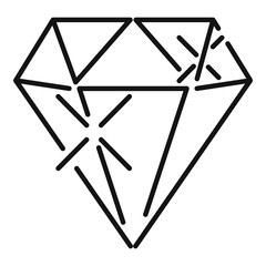 Poster - shiny diamond icon. outline shiny diamond vector icon for web design isolated on white background
