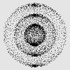 Poster - abstract sphere of multiple points. globe or ball. digital technology. illustration in space style. 