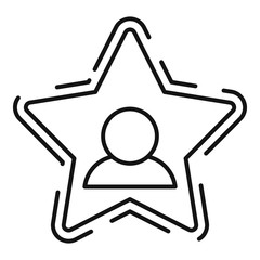 Poster - avatar star celebrity icon. outline avatar star celebrity vector icon for web design isolated on whi