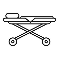 Poster - hospital bed icon. outline hospital bed vector icon for web design isolated on white background