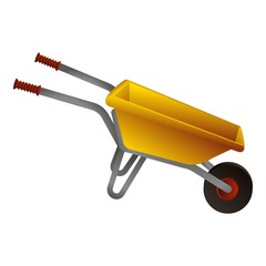 Poster - construction wheelbarrow icon. cartoon of construction wheelbarrow vector icon for web design isolat