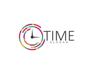 Wall Mural - time and clock sign icon. creative clock symbol. business concept logo design,