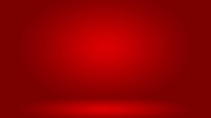 Wall Mural - Abstract red light empty room studio background for presentation with red gradient color