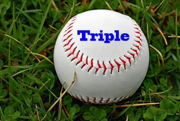 Canvas Print - Baseball Triple