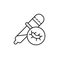 Poster - pipette, virus icon. simple line, outline vector elements of epidemic for ui and ux, website or mobi