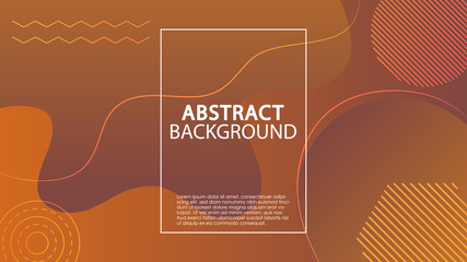Poster - Abstract outline fluid shapes chocolate gradient vector background