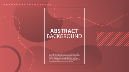 Poster - Abstract outline fluid shapes chestnut gradient vector background