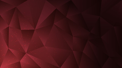 Poster - Polygon abstract shapes dots burgundy dark gradient vector background