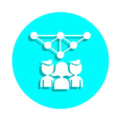 Leinwandbilder - online marketing, community badge icon. simple thin line, outline vector of online marketing icons f