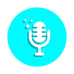 Leinwandbilder - online marketing, voice badge icon. simple thin line, outline vector of online marketing icons for u