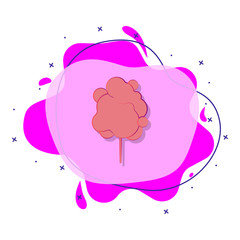 Poster - Cotton candy colored liquid bacdge icon. Simple color vector of circus icons for ui and ux, website or mobile application