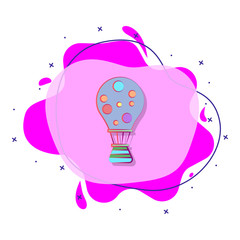 Poster - Balloon colored liquid bacdge icon. Simple color vector of circus icons for ui and ux, website or mobile application