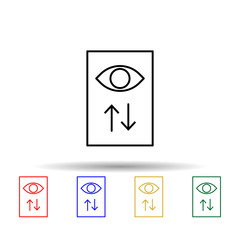 Poster - View statistics multi color icon. Simple thin line, outline vector of online and web icons for ui and ux, website or mobile application