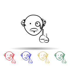 Poster - scientist avatar multi color icon. simple thin line, outline vector of mobile concept icons for ui a