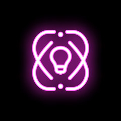 Poster - lamp idea creative neon icon. simple thin line, outline vector of mix icons for ui and ux, website o