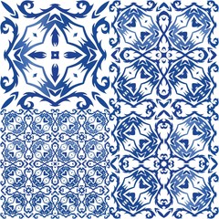  Ornamental azulejo portugal tiles decor.