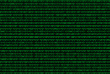 Background With Green Binary Code On Black Background