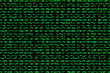 background with Green binary code on black background