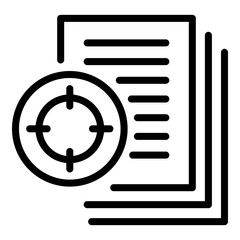 Poster - Audit icon. Outline audit vector icon for web design isolated on white background