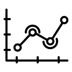 Poster - Audit graph icon. Outline audit graph vector icon for web design isolated on white background
