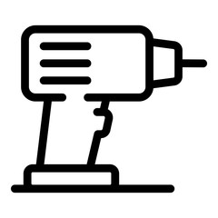 Poster - Electric drill icon. Outline electric drill vector icon for web design isolated on white background