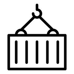 Poster - Cargo container icon. Outline cargo container vector icon for web design isolated on white background
