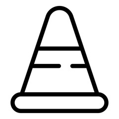 Poster - road cone icon. outline road cone vector icon for web design isolated on white background