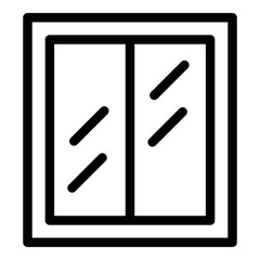 Poster - Apartment window icon. Outline apartment window vector icon for web design isolated on white background