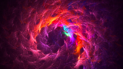 3D rendering abstract colorful fractal light background